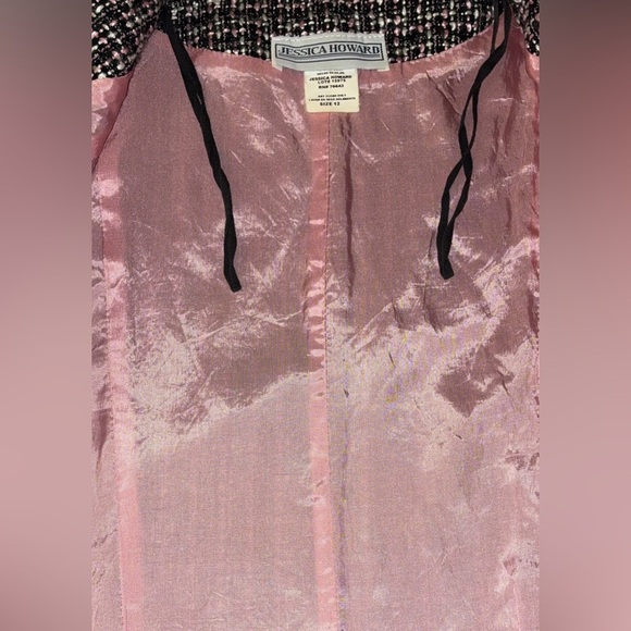 Vintage Jessica Howard Pink, Black & White Tweed Blazer Set - Picture 5 of 9